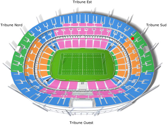 Notre placement au stade de France - A3